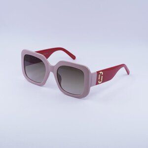 Marc Jacobs MARC 647/S 0C48 HA Sunglasses Pink/Red Square Frame, Brown Lenses